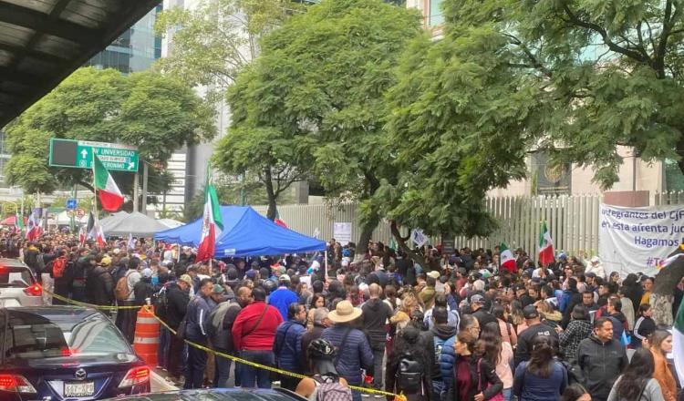 Se manifiestan trabajadores del Poder Judicial en el CJF