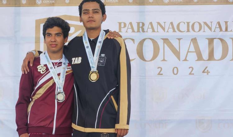 Tabasqueños ganan medalla de oro y plata en Paranacionales CONADE 