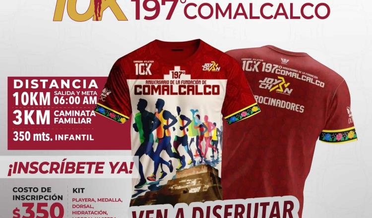 Anuncian convocatoria para Carrera Atlética de los 197 años de Comalcalco