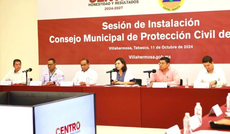 Instalan Consejo municipal de Protección Civil en Centro