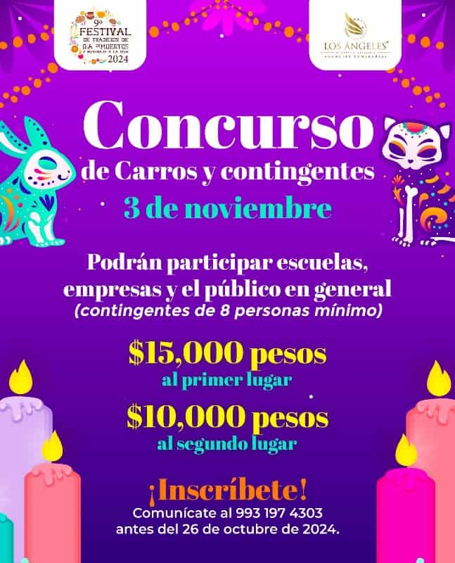 Anuncian 9º Festival de Día de Muertos y Homenaje a la Vida en Cunduacán