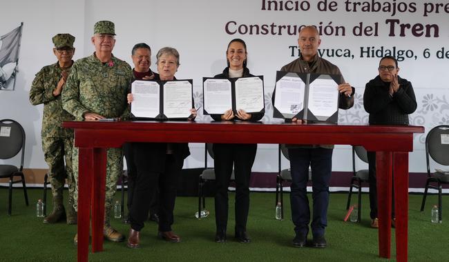 Anuncia Sheinbaum inicio de primera etapa del Tren México-Querétaro