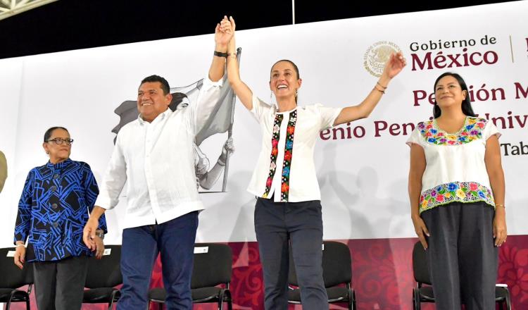 Sheinbaum se dice "segurísima" de que May será el mejor gobernador de Tabasco