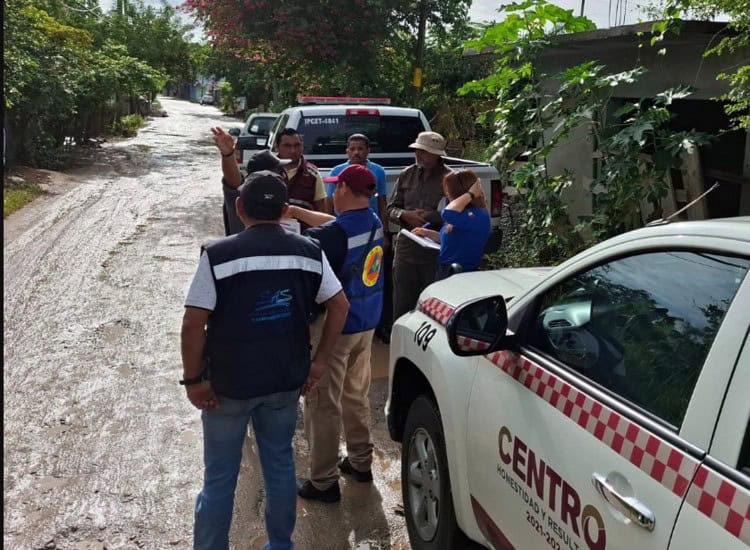 Supervisan zonas bajas para prevenir riesgos ante pronósticos de lluvias en Centro