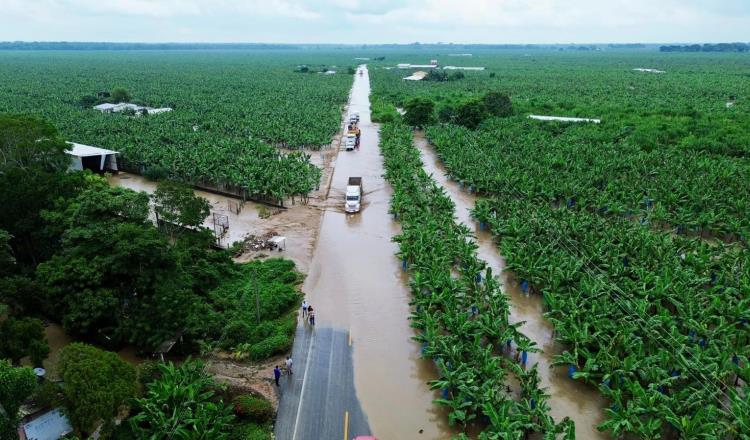 Cierran la circulación a todo tipo de vehículos en la Teapa-Villahermosa por formación de vados