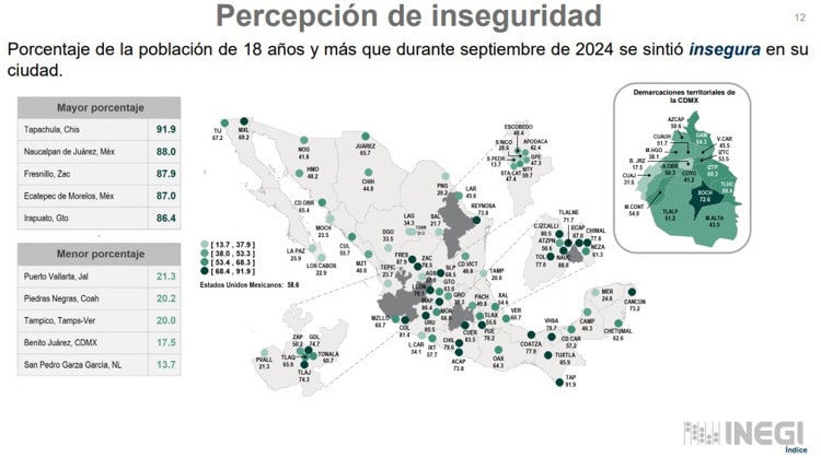 Percepción de inseguridad en Villahermosa es del 78.7%: Inegi