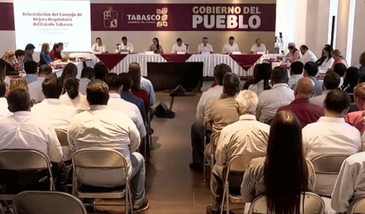 Encabeza gobernador reinstalación del consejo de mejora regulatoria del estado de Tabasco