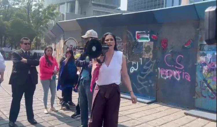 "Última batalla la dará la Suprema Corte: Jueza en protesta en el Ángel de la Independencia