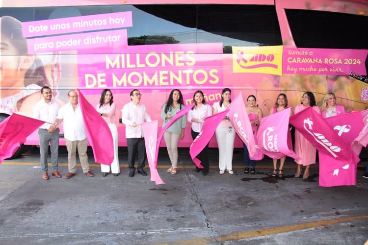 Pone ADO en marcha la 13a edición de la Caravana Rosa, para detectar casos de cáncer de mama