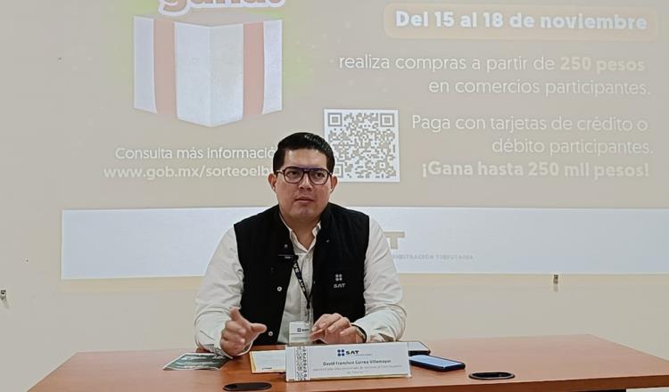 Realizará SAT sorteo especial para contribuyentes que participen en el ´Buen Fin´