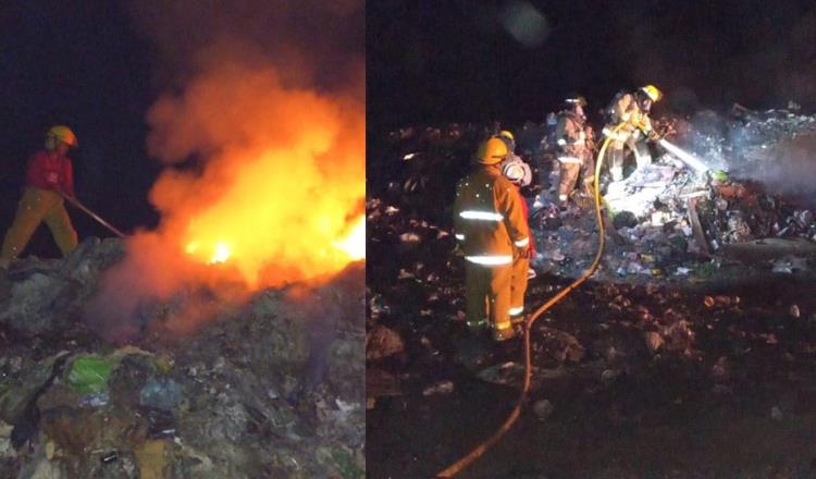 Se presenta conato de incendio en basurero municipal de Centla