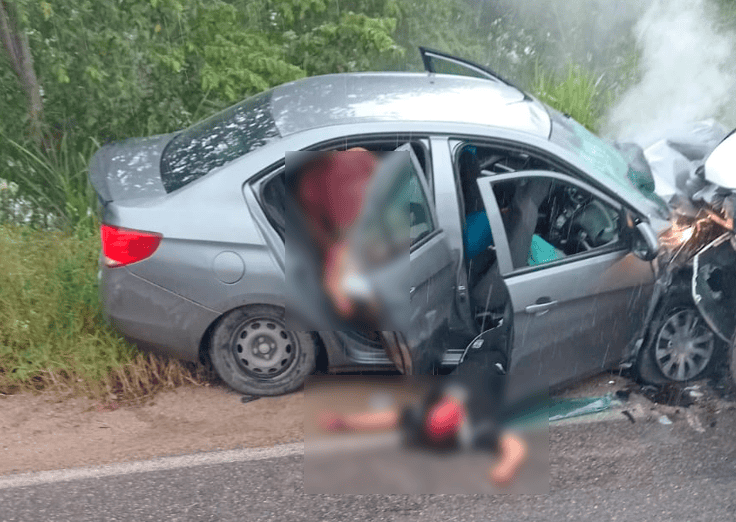 Deja 5 heridos choque en la carretera de Felipe Galván, Cunduacán