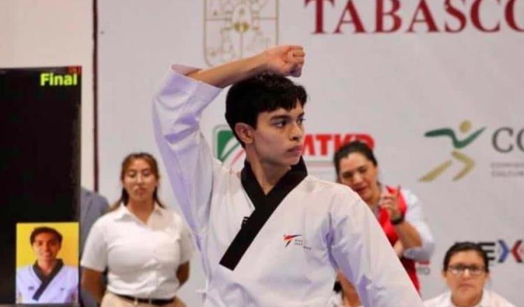 Listo el taekwondista tabasqueño Isaac Lobato para participar en campeonato mundial en Hong Kong