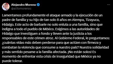 Padre e hijo son asesinados mientras viajaban en un vehículo en Tizayuca, Hidalgo