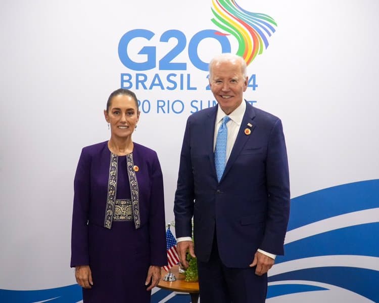 Sostiene Sheinbaum 1ra. reunión con líderes mundiales durante G20 en Brasil