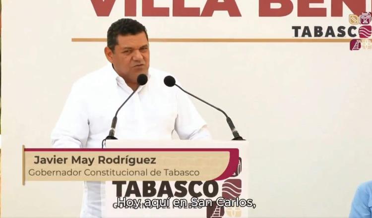 "Gracias a AMLO van a tener agua": May en Villa Benito Juárez