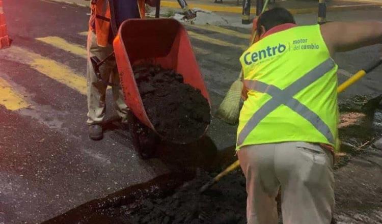 Anuncia Centro cierres parciales de calles por obras de bacheo en Atasta