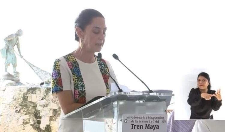 Tren Maya le dice al mundo que a México se le respeta: Sheinbaum