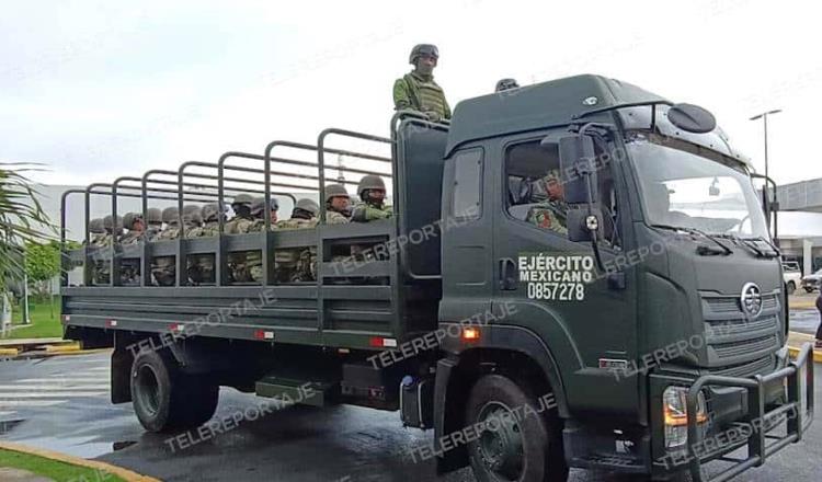 Llegan a Tabasco 180 elementos del Ejército para reforzar labores de seguridad