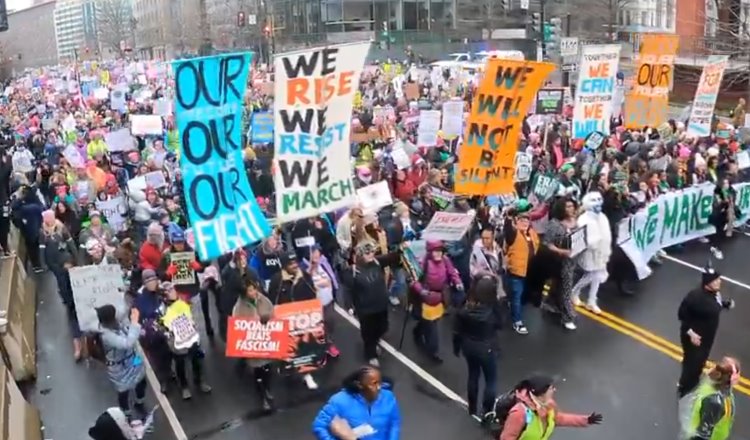 Miles protestan en Washington previo a investidura de Trump